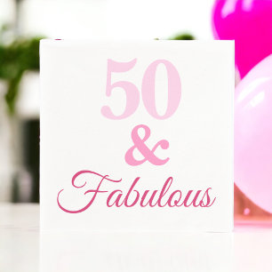 Guardanapo De Papel 50 rosa e papel fabuloso de aniversário Napkin