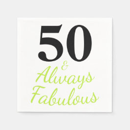 Guardanapo De Papel 50 & Sempre um Aniversário Fabuloso