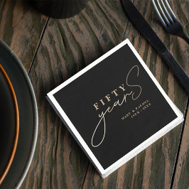 Guardanapo De Papel 50th Gold Wedding Anniversary