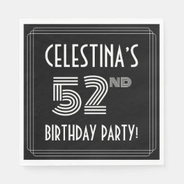 Guardanapo De Papel 52.a Festa de aniversário: Estilo de Deco da Arte