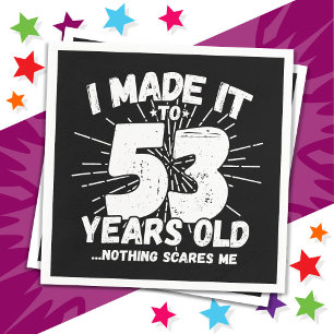 Guardanapo De Papel 53 Anos Sarcástico Meme Engraçado 53º Aniversário