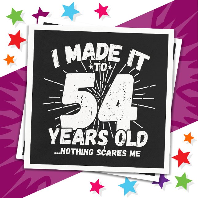 Guardanapo De Papel 54 anos Sarcástico Meme Engraçado 54 anos aniversá (Criador carregado)