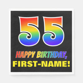Guardanapo De Papel 55.º aniversário: Negrito, Divertido, Simples, Arc