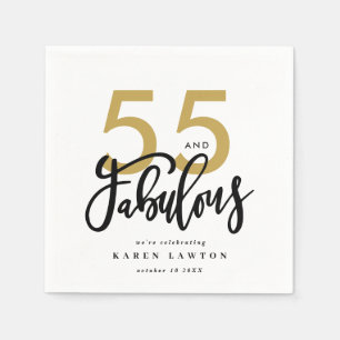 Guardanapo De Papel 55 e fraldas fabulosas de festa de aniversário de 