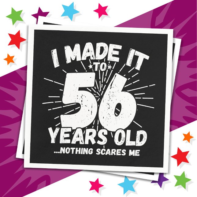 Guardanapo De Papel 56 anos Sarcástico Meme Engraçado 56 anos aniversá (Criador carregado)