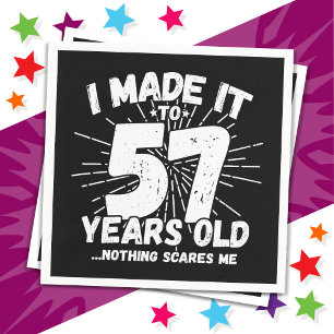Guardanapo De Papel 57 anos Sarcástico Meme Engraçado 57º aniversário