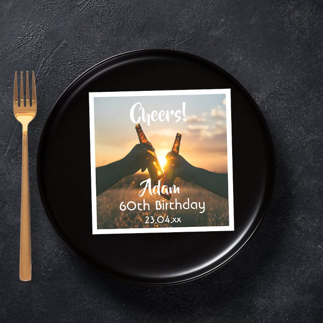 Guardanapo De Papel 60ª festa de aniversário para cerveja cara (Criador carregado)