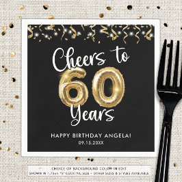 Guardanapo De Papel 60º Aniversário aplaude a cor personalizada de 60 