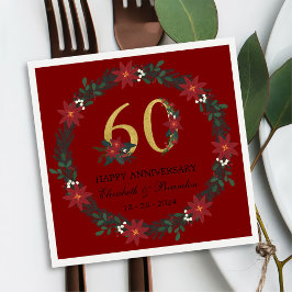 Guardanapo De Papel 60º Aniversário Personalizado Natal Napkins