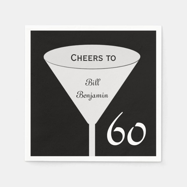 Guardanapo De Papel 60º Papel de Festa de aniversário Nápoles (Frente)