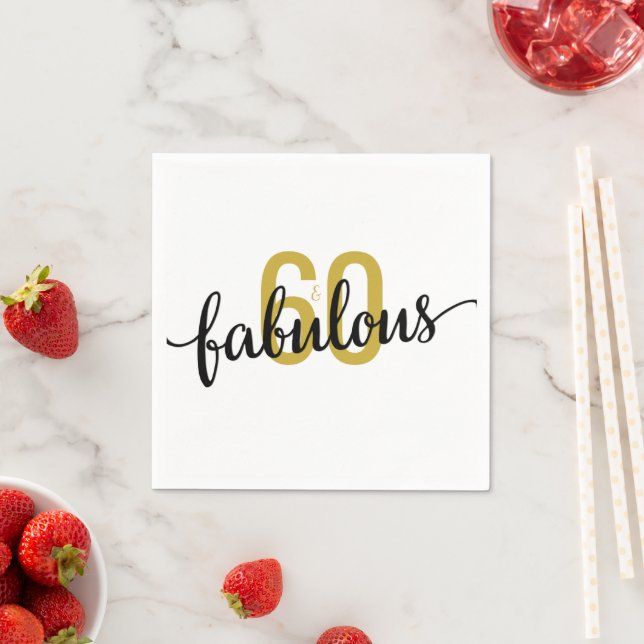 Guardanapo De Papel 60 e Fabuloso 60. Aniversário (Insitu)