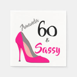 Guardanapo De Papel 60 e Sassy Aniversário de 60 anos