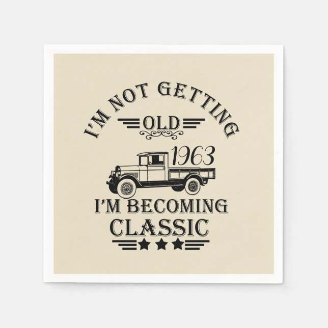 Guardanapo De Papel 60 festa de aniversário personalizada (Frente)