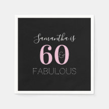 60 personalizados e fabuloso aniversário rosa pret