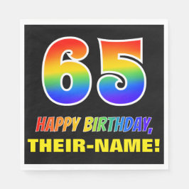 Guardanapo De Papel 65.º aniversário: Negrito, Divertido, Simples, Arc