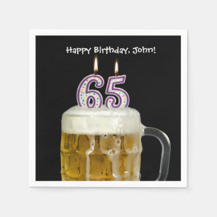 Guardanapo De Papel 65th cerveja do aniversário