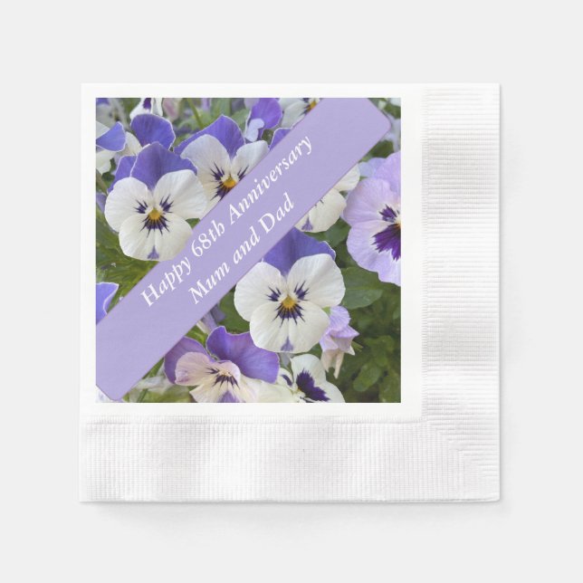 Guardanapo De Papel 68 anos editáveis (Frente)