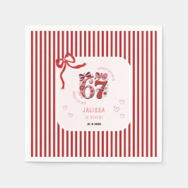 Guardanapo De Papel 6 7 Birthday for Girls, Pink Kids 7th Birthday