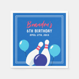 Guardanapo De Papel 6 Azul e Vermelho Vibrante - Aniversário