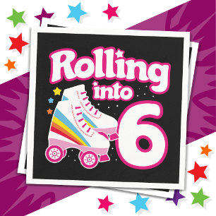 Guardanapo De Papel 6 Birthday Roller Skling 6 Anos Skate
