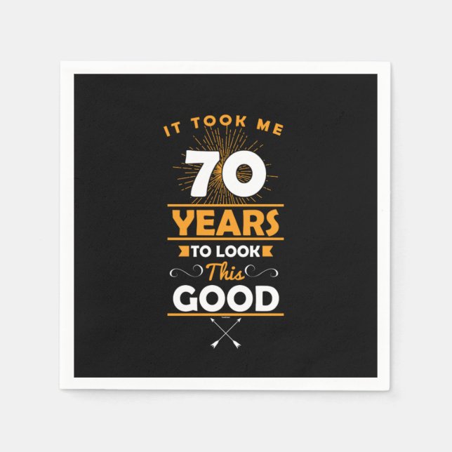 Guardanapo De Papel 70. º aniversário da Celebração Dotada Me Levou 70 (Frente)