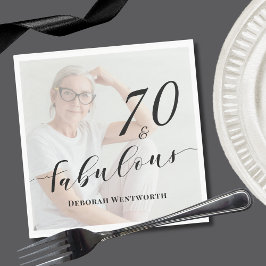 Guardanapo De Papel 70 and Fabulous Seventy Birthday Script Photo