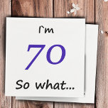 Guardanapo De Papel 70 Aniversário Motivacional Engraçado Tenho 70 ano<br><div class="desc">Simples guardanapos de papel para alguém que comemora 70. Uma citação engraçada e motivacional,  tenho 70 anos,  então o que é perfeito para uma pessoa com senso de humor.</div>