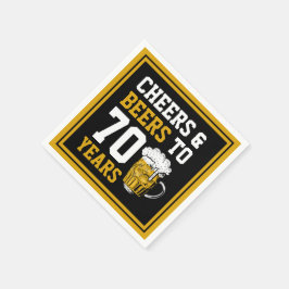 Guardanapo De Papel 70 Aniversário Saúde e Cerveja aos 70 anos