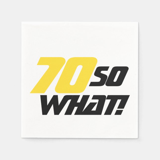 Guardanapo De Papel 70 Birthday 70 Então Que Festa Engraçada (Frente)