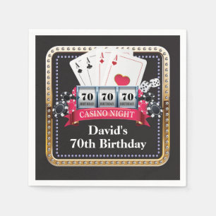 Guardanapo De Papel 70 Poker Jogando Cartão Casino Aniversário Napki