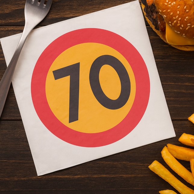 Guardanapo De Papel 70 Sinal de velocidade-limite de circulação rodovi (Criador carregado)