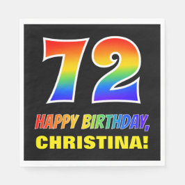 Guardanapo De Papel 72º aniversário: Negrito, Divertido, Simples, Arco