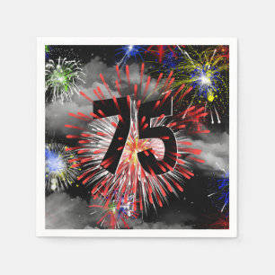 Guardanapo De Papel 75º aniversário dos fogos de artifício em nuven