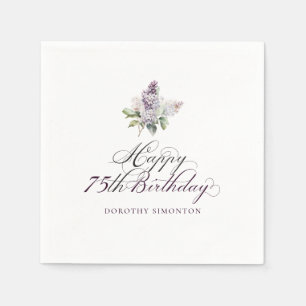 Guardanapo De Papel 75.º Aniversário Flor Lilac-Primavera