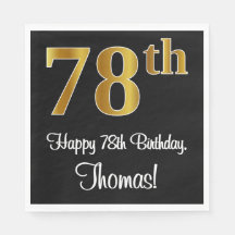 78º aniversário ~ Legant Luxurious Faux Dourado Lo