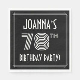 Guardanapo De Papel 78.a Festa de aniversário: Estilo de Deco de Arte
