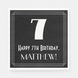 Guardanapo De Papel 7 Aniversário ~ Arte Deco Inspirou "7"