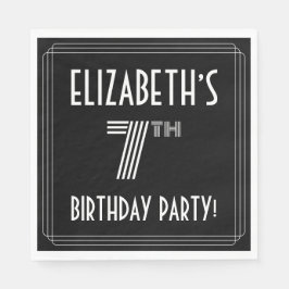 Guardanapo De Papel 7 Festa de aniversário: Estilo de Deco de Arte + N