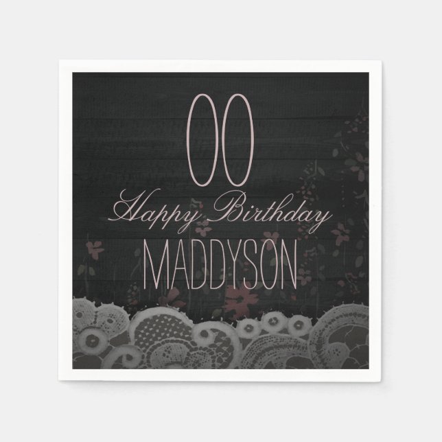 Guardanapo De Papel 80 85º 90 91rua 92º 97º 98º aniversário (Frente)