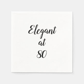 Guardanapo De Papel 80 Birthday Elegant às 80