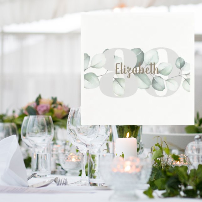 Guardanapo De Papel 80 Birthday Personalizado Napkins (Criador carregado)