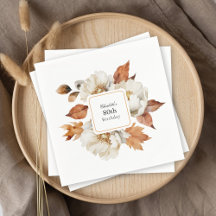 80 Birthday Rustic Feminine Fall Floral