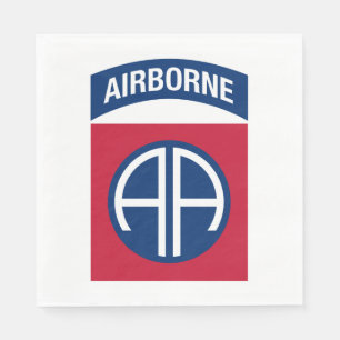 Guardanapo De Papel 82.a Divisão Aerotransportada Insignia Veterano Mi