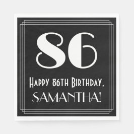Guardanapo De Papel 86º aniversário ~ Arte Deco Inspirou "86", Nome