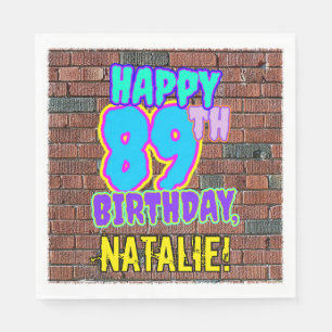 Guardanapo De Papel 89º aniversário ~ Divertido, Grafite Urbano Insp