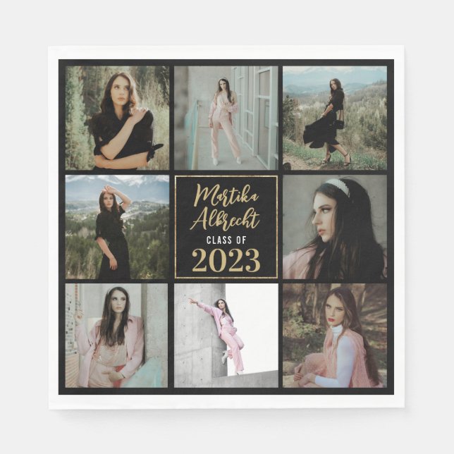 Guardanapo De Papel 8 Foto | Graduação Ano de Nápoles (Frente)