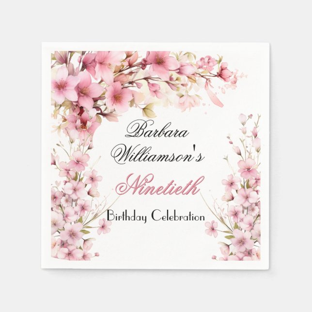 Guardanapo De Papel 90 A Qualquer Ano, Pintado (Frente)