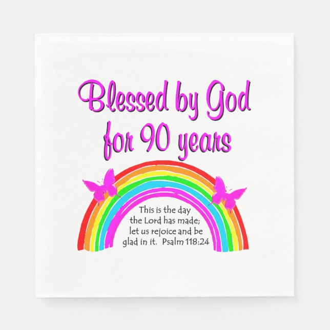 GUARDANAPO DE PAPEL 90 BIRTHDAY BLESSING (Frente)