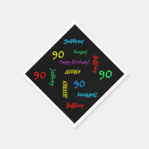 90 Festa de aniversário Repeticionando Nomes Papel