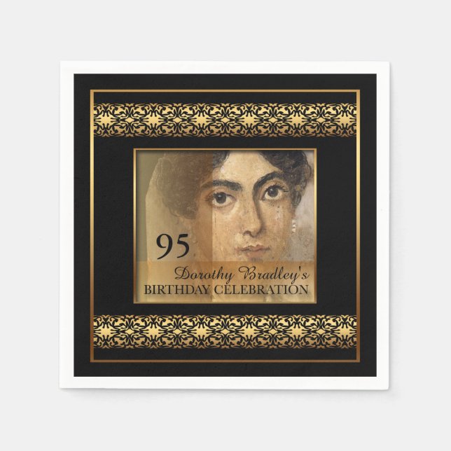 Guardanapo De Papel 95º Papel Fotográfico de Celebração de Aniversário (Frente)